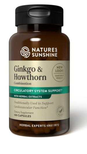 Natures Sunshine Gingko & Hawthorn Combination 100 Capsules